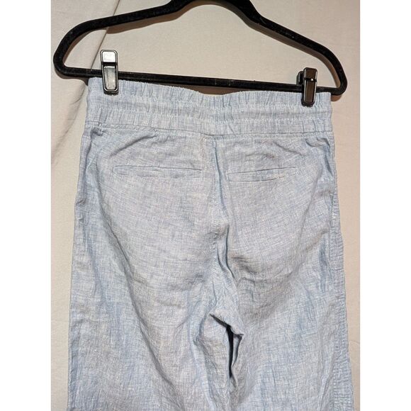 Athleta Women's Cabo Linen Wide Leg Pants Light Blue Size 2 - Picture 5 of 9